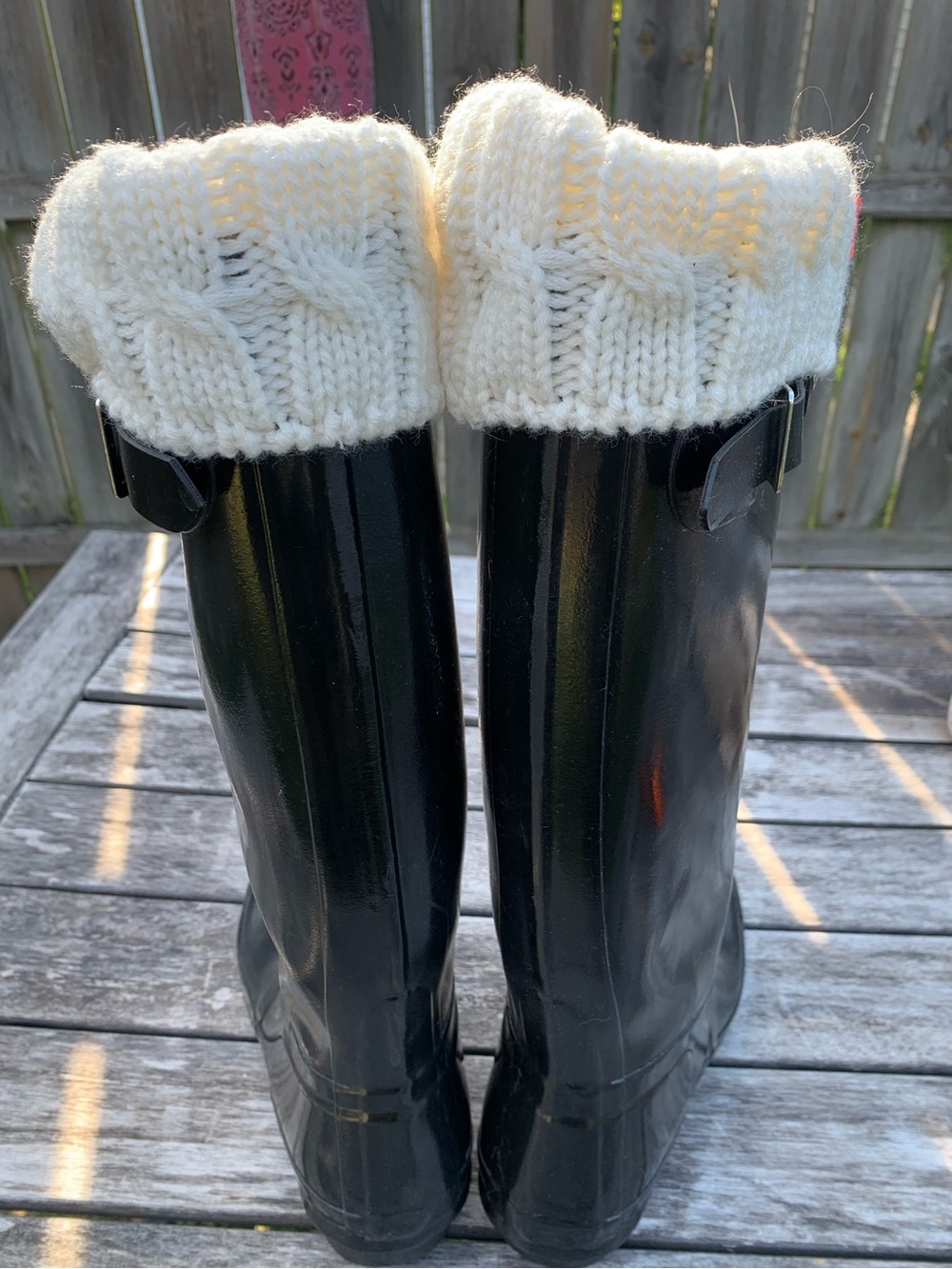 Hunter Original Tall Wellington Gloss Boots w/ Liner - 10 - Picture 3 of 6